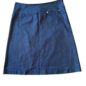 Vintage Olsen Europe Black Knee-Length A-Line Casual Skirt Size 10